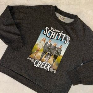 Schitt’s Creek Medium Graphic Crewneck Sweatshirt Charcoal Gray Super Soft EUC